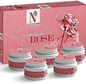NUTRIGLOW Natural’s English Rose Facial Kit for Women with Rose Extracts
