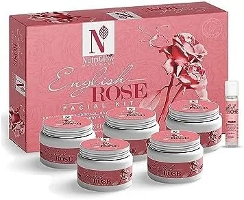 NUTRIGLOW Natural’s English Rose Facial Kit for Women with Rose Extracts