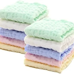 SKY-TOUCH 10pcs Muslin Baby Washcloths and Towels