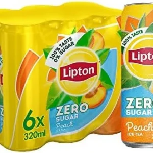 Lipton Zero Sugar, Peach Iced Tea, 320Mlx6